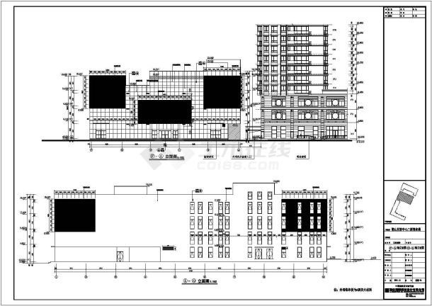 辽宁省鞍山市某地四层框架剪力墙结构商业综合楼建筑施工图-图一