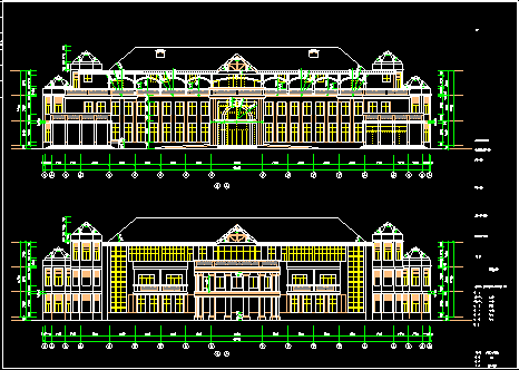 某小区某高级会所设计CAD建筑施工图纸-图二