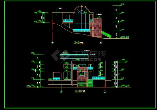 室内带游泳池的别墅方案设计CAD详情图-图二