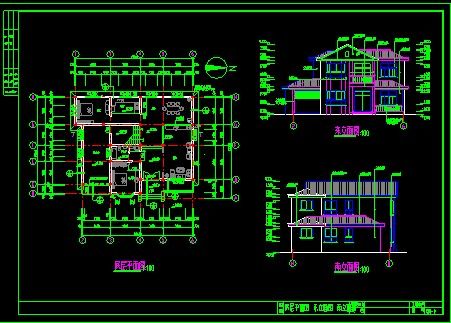 某别墅结构建筑设计CAD施工图纸-图二