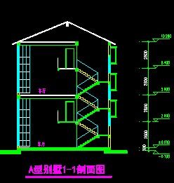 某叠加豪华别墅建筑CAD方案图纸-图二
