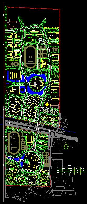 南航新校区校园规划方案设计cad总平面图_图1