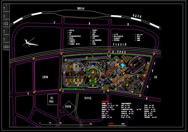 某外贸学院校园规划方案设计cad总平面图-图一