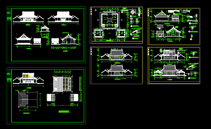 某地区财神殿设计cad全套建筑施工图_图1