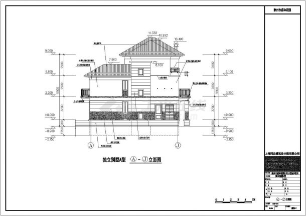 某地两栋砖混结构别墅建筑设计方案图纸-图二
