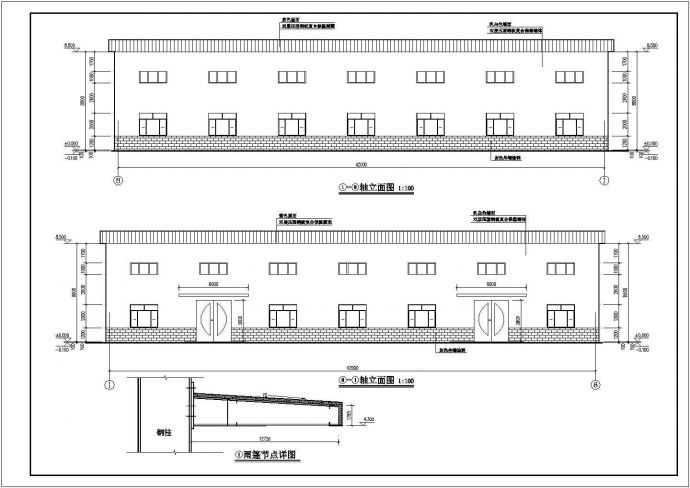 张掖市单层钢结构厂房建筑设计施工图_图1