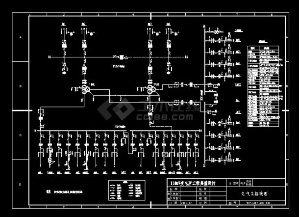 某110KV变电站初步设计cad方案图纸-图二