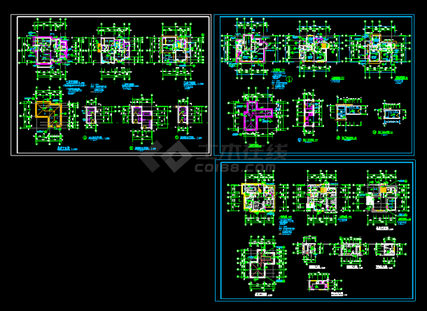 某小区多层别墅建筑CAD设计平面施工图纸-图一