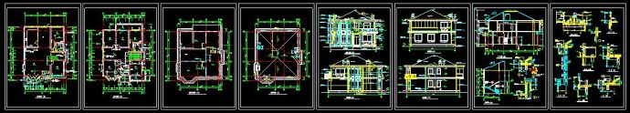 某地经典型小别墅建筑设计cad施工图及节点详图_图1