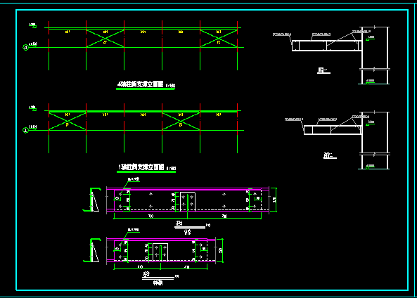 简单的门式钢架，桩基础，结构施工图，_图1