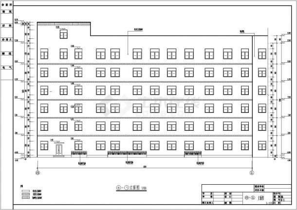 【山西】六层框架结构办公楼建筑、结构施工图-图二