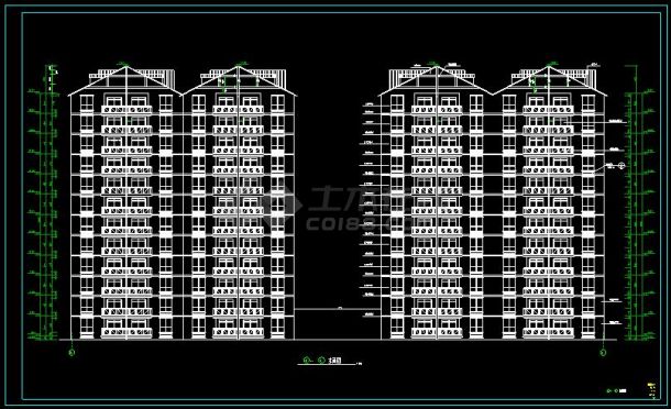 某地高层住宅楼建筑cad设计施工方案图(含设计说明）-图二