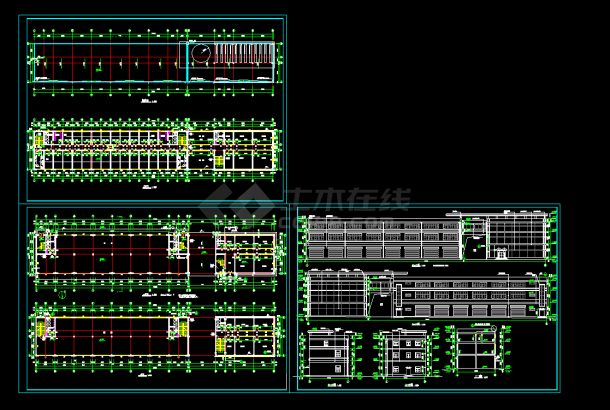 某地区某多层厂房设计cad建施图-图一