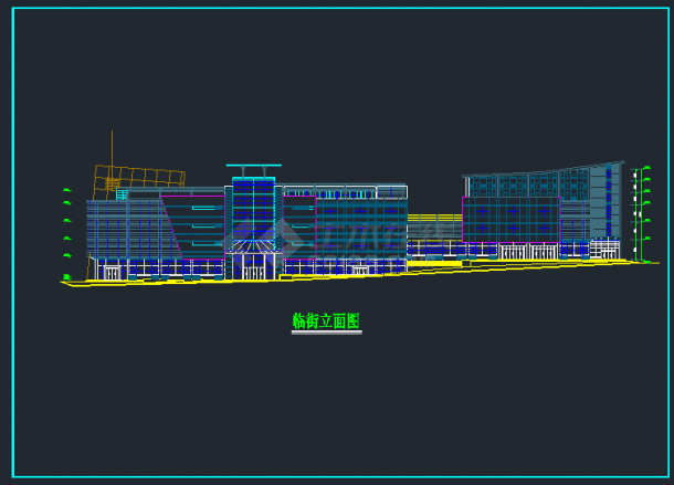 某大型临街商场方案设计CAD施工图-图二