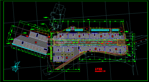 某商贸中心总规划图设计CAD方案-图一