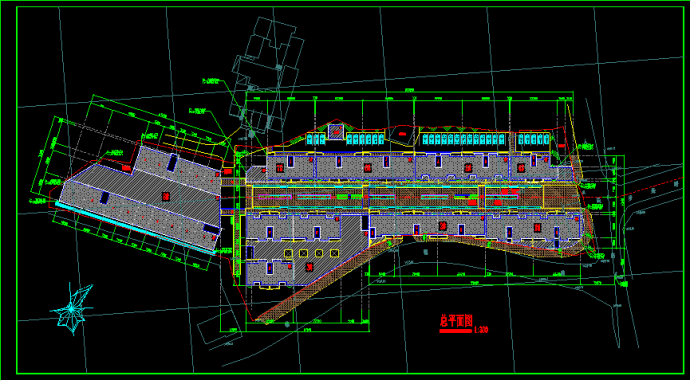 某商贸中心总规划图设计CAD方案_图1