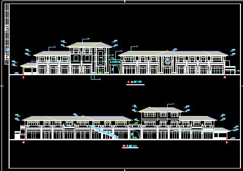某商业街建筑施工CAD设计方案图纸-图二
