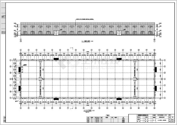 某18米双跨16吨行车门刚厂房建筑、结构施工图-图一