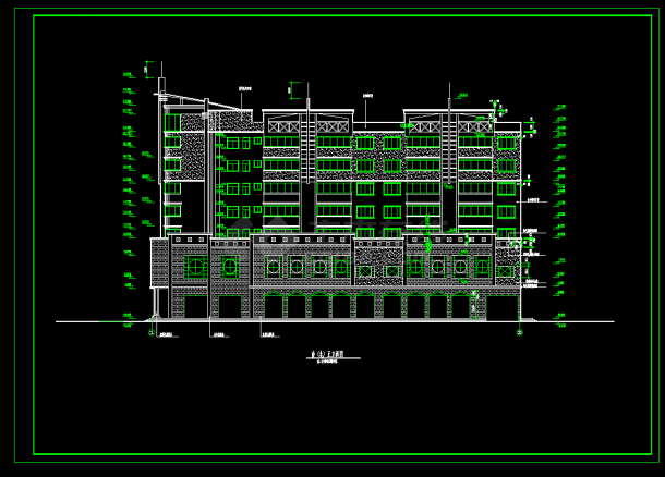 某农贸市场综合楼设计cad建筑施工图-图二