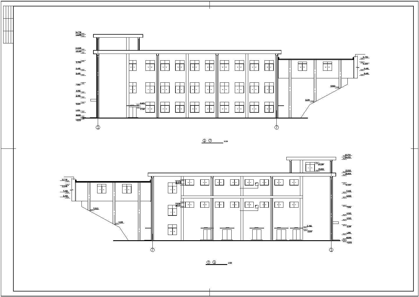 某地三层框架结构中餐楼建筑设计施工图纸