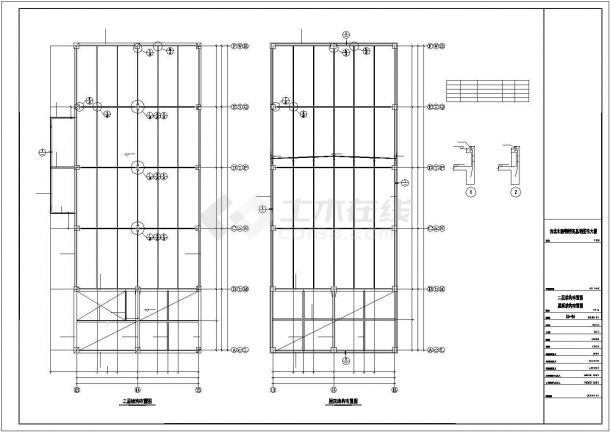 西安某钢结构框架加层设计施工图纸-图二