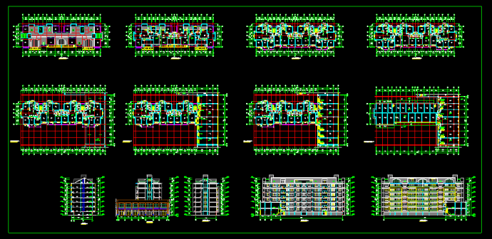 某小区多层底商住宅楼建筑CAD设计施工图纸_图1