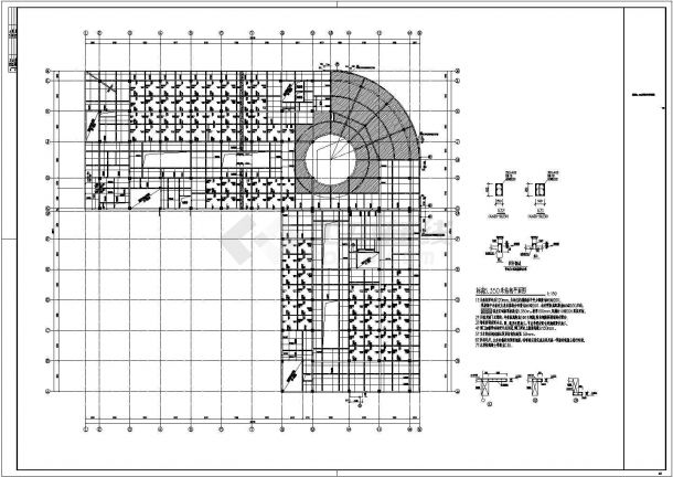 陕西省某4层框架结构商业楼建筑结构电气施工图-图二