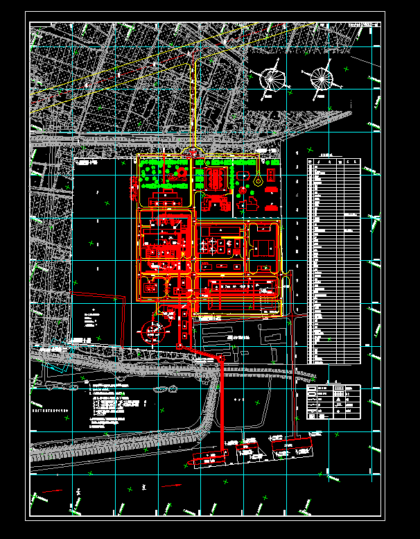 某发电厂方案设计cad总平面布置图_图1