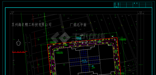 苏州某精工科技有限公司厂区总平面设计施工图-图二