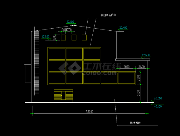 某工厂厂房设计cad全套建筑施工图-图二