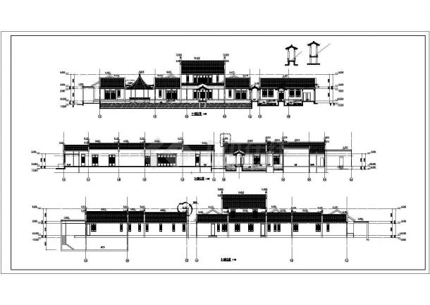 某地框架结构超豪华中式会所庄园建筑结构施工图-图一