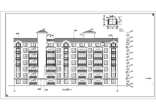 某6层剪力墙住宅楼建筑设计施工图-图一