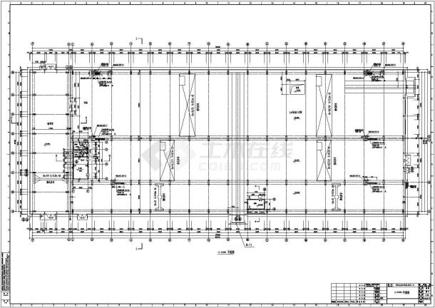 大连某单层钢结构机车间建筑设计施工图-图一