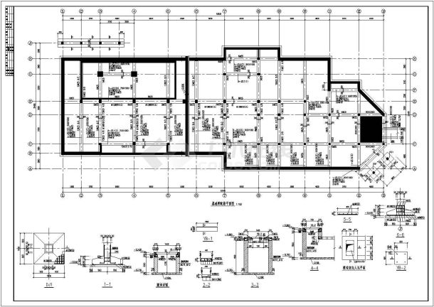 地上四层地下三层框架幼儿园结构施工图-图一