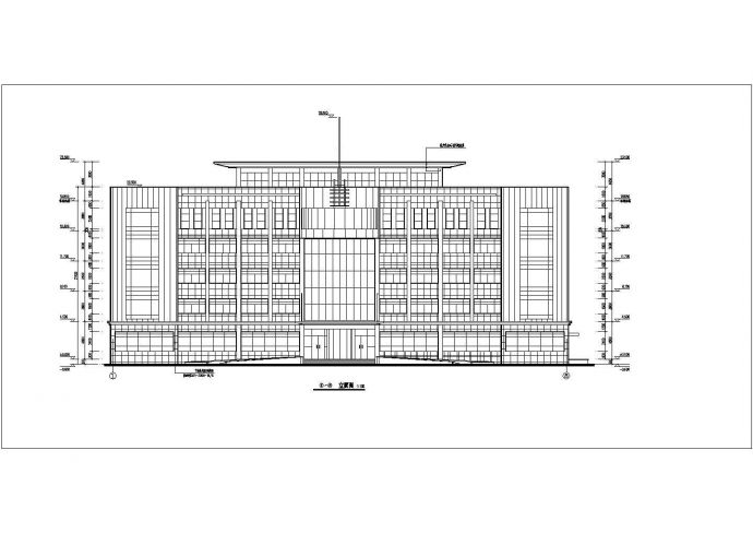 某6层办公楼框架结构建筑设计方案图_图1