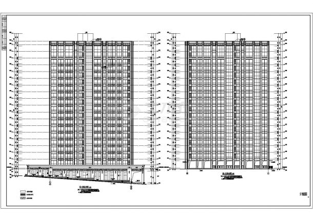 重庆市某地高层职工用房住宅楼建筑施工图（带效果图）-图一