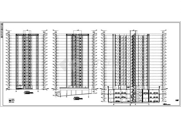 重庆市某地高层职工用房住宅楼建筑施工图（带效果图）-图二