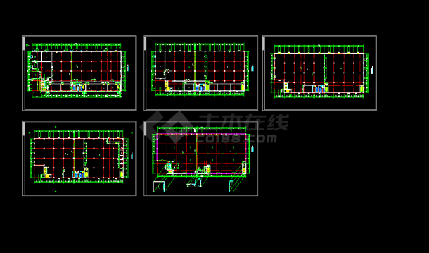 某园区某工厂厂房设计cad建筑平面图-图一