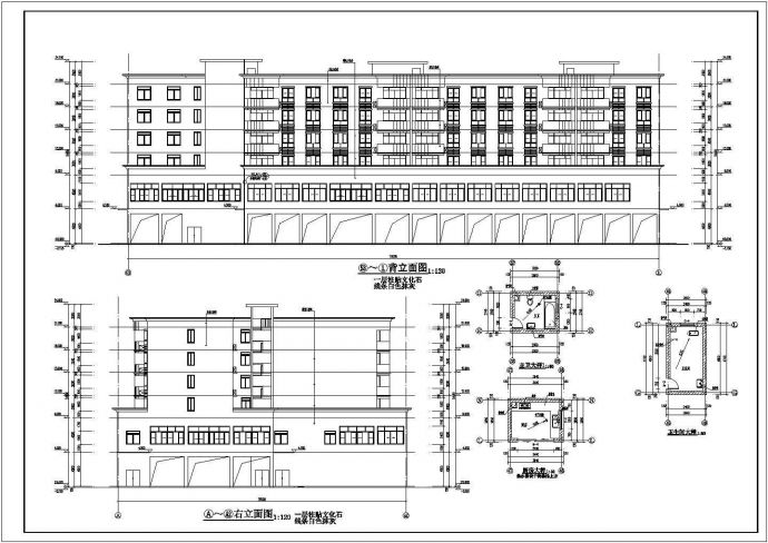 某地6层底框农贸市场建筑设计施工图_图1