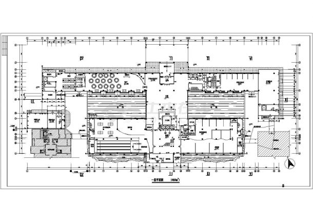 某四层酒店框架结构建筑设计施工图纸-图二