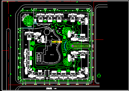 某市住宅小区平面建筑CAD设计施工规划图纸-图二