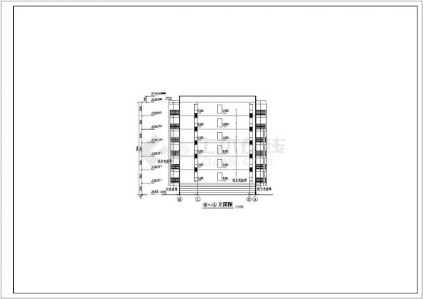 本科毕业设计七层住宅建筑设计施工图-图二