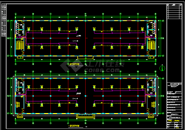 某厂房全套MDV设计cad施工平面设计图-图二