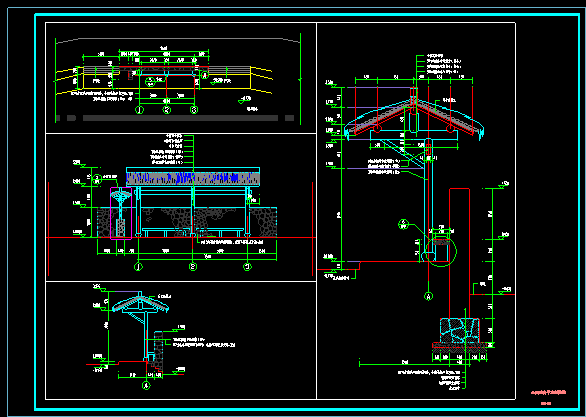 某公交站台设计CAD图纸_图1