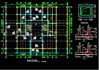 某商住楼结构建筑施工CAD平面图-图二