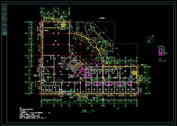 某疗养院建筑方案设计cad全套施工图-图二