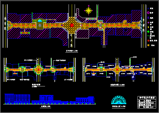 步行街设计规划施工CAD方案平面图_图1