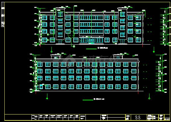某厂房职工宿舍楼建筑CAD详情图纸-图二