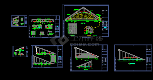 豪华欧式别墅天花设计方案全套CAD竣工图-图一