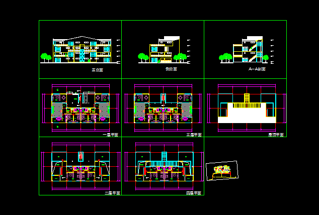 大型欧式别墅建施方案设计全套CAD图_图1